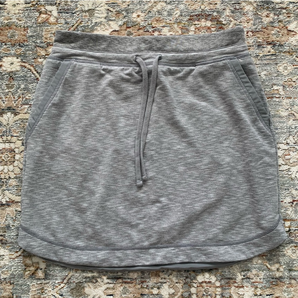 Athleta Heathered Techie Terry Athletic Skirt